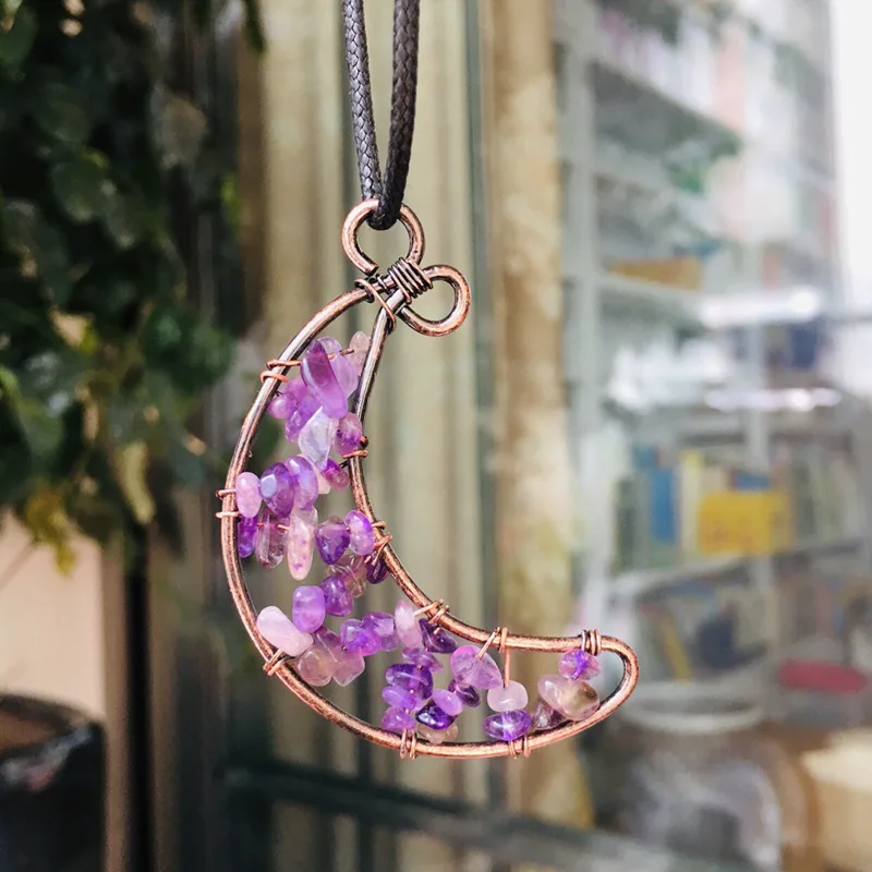 7 чакр красочное ожерелье из искусственного камня проволочное с подвеской в виде