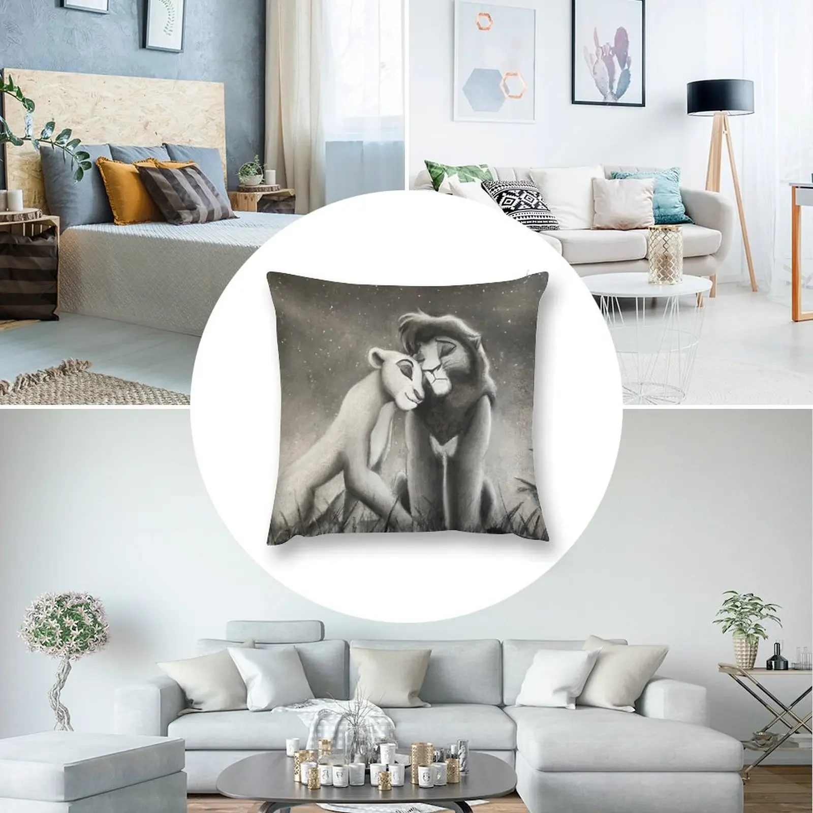 Kovu &amp Kiara декоративная подушка наволочка для дивана домашний декор комплект