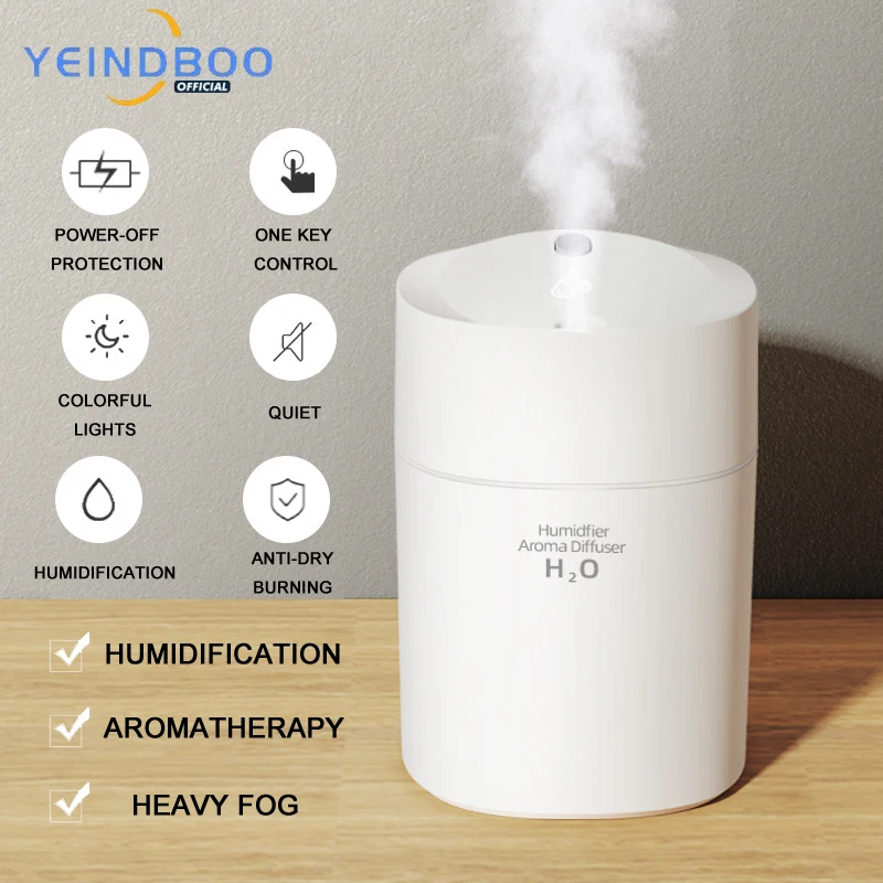 

YEINDBOO 300 мл новый ароматерапевтический масляный диффузор увлажнитель воздуха автомобильный мини настольный USB домашний автомобиль бизнес м...
