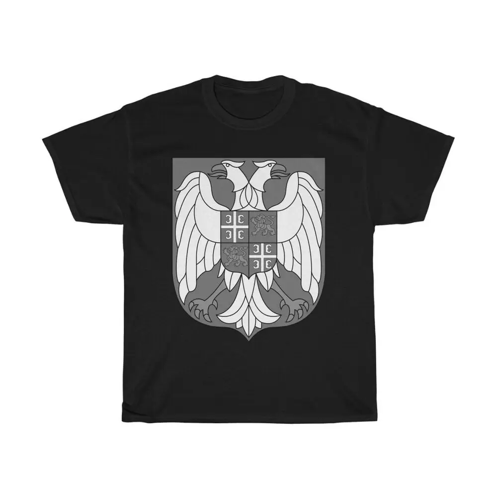 

Serb Serbia Serbian Crest Coat of Arms Flag Men T-Shirt Short Sleeve Casual Cotton O-Neck Summer T Shirt