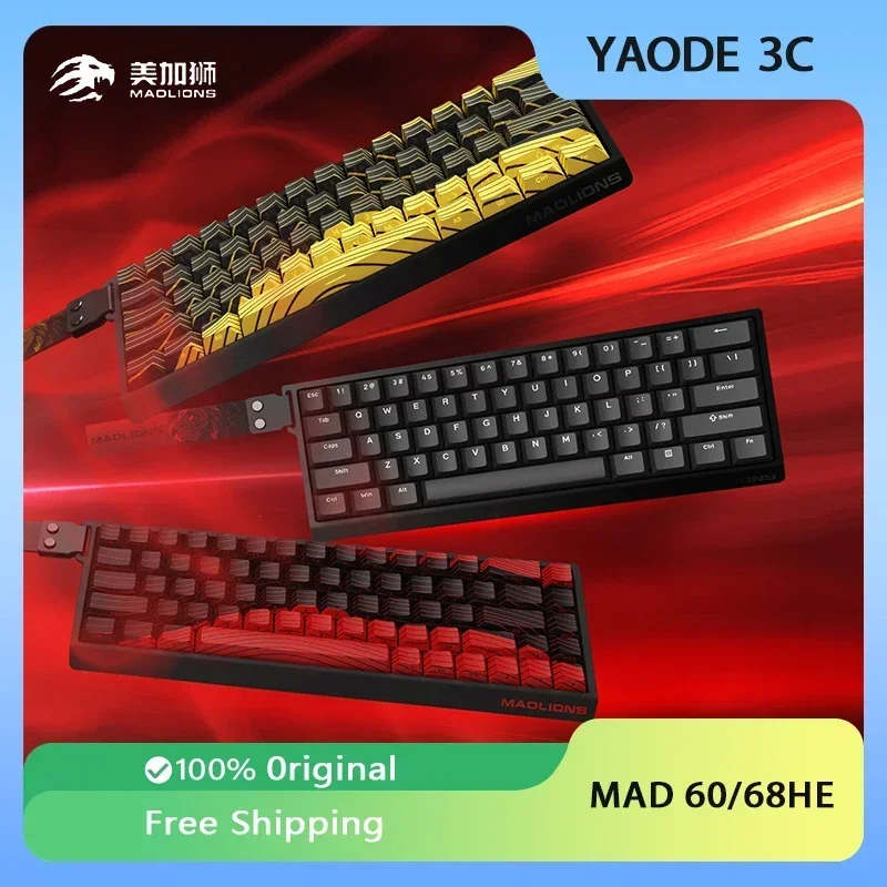 Механическая клавиатура MADLIONS MAD 60/68HE магнитный переключатель быстрый триггер 8K RGB