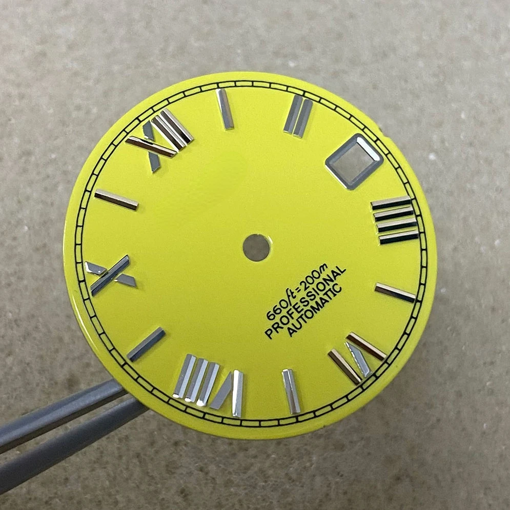 S Enamel Rome Modified Watch Accessories 28.5mm Watch Dial Noctilucent Dial Suitable for NH35/36/4R/7S Movement