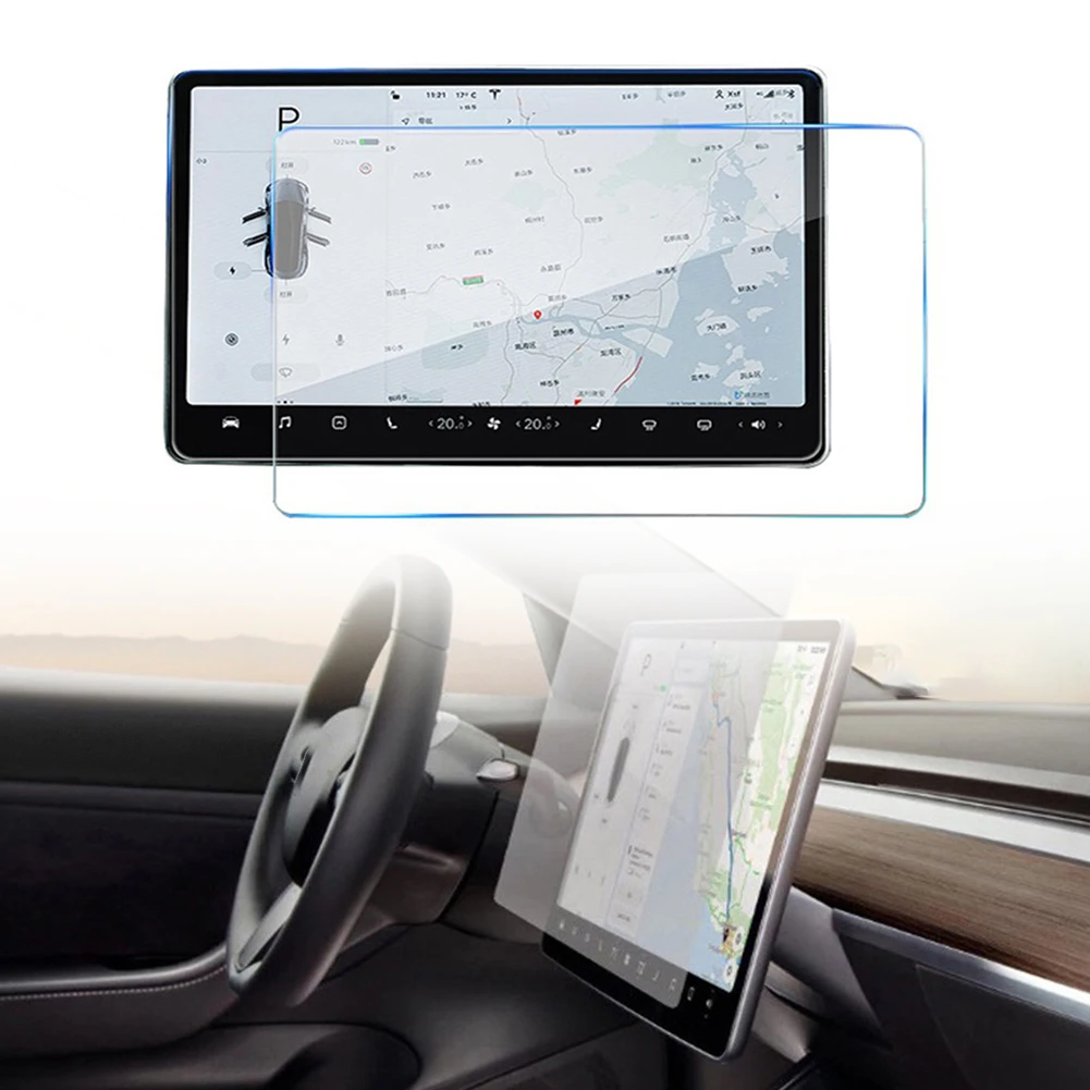 

Экран навигации для автомобиля, закаленная пленка, внутреннее центральное управление, стеклянная панель, экран приборной панели для Tesla Model 3 Y, декоративные детали