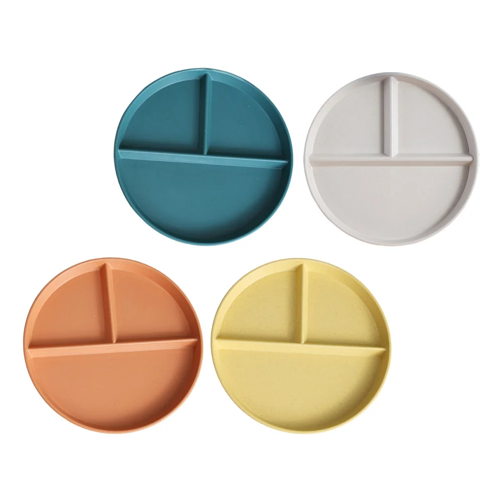 

Plate Divided Plates Serving Fruit Tray Dish Dinnerplastic Compartment Breakfast Bowl Salad Straw Dried Appetizer Portion