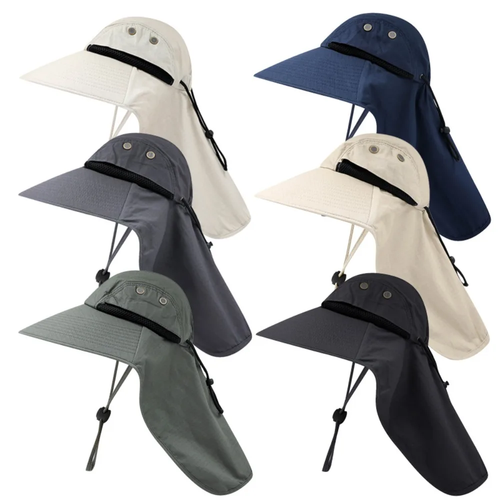 

Breathable Removable Headgear Summer Sun Hat Fisherman Cap Camping Hiking Cap Suncreen Protective Neck Cover