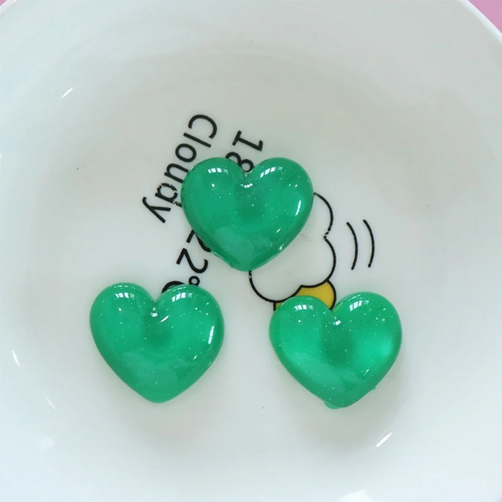 

Миниатюрные кабошоны из смолы 20x17 мм с блестками в форме сердца