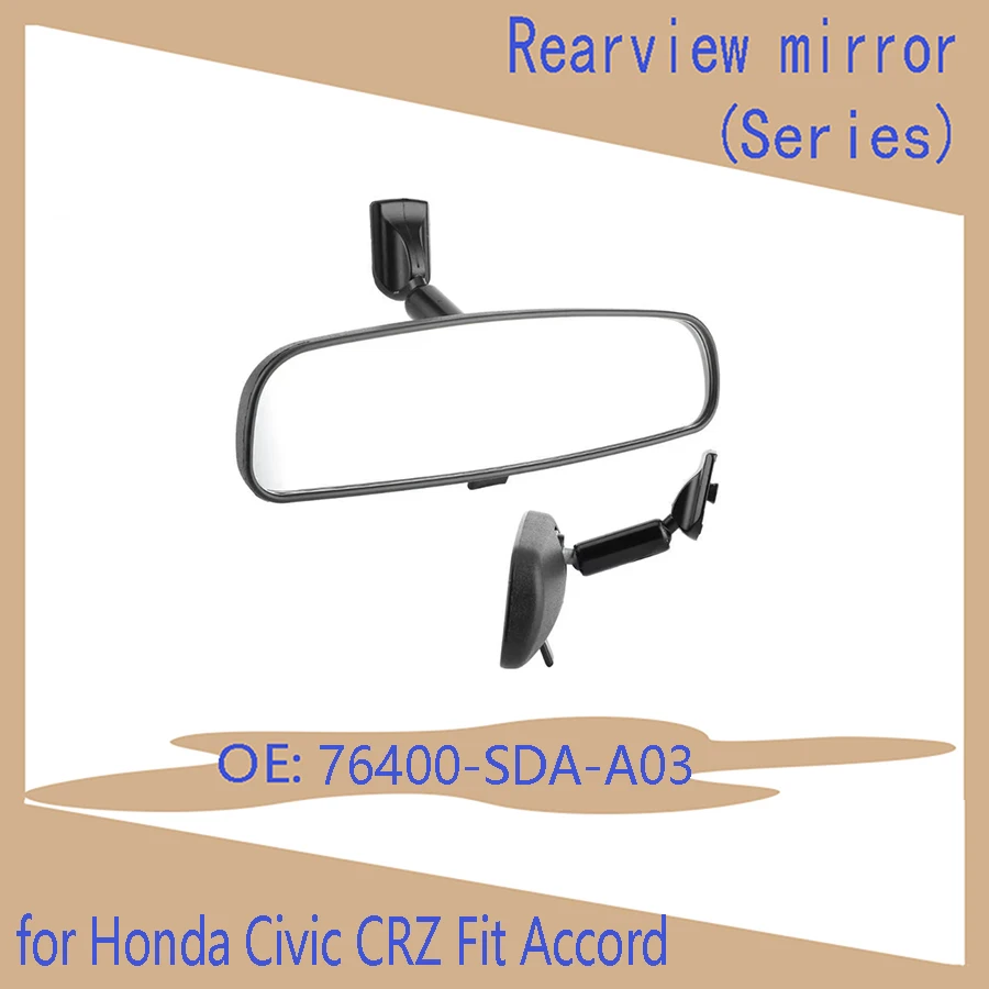 Внутреннее зеркало заднего вида из АБС-пластика и стеклянный корпус 76400-SDA-A03