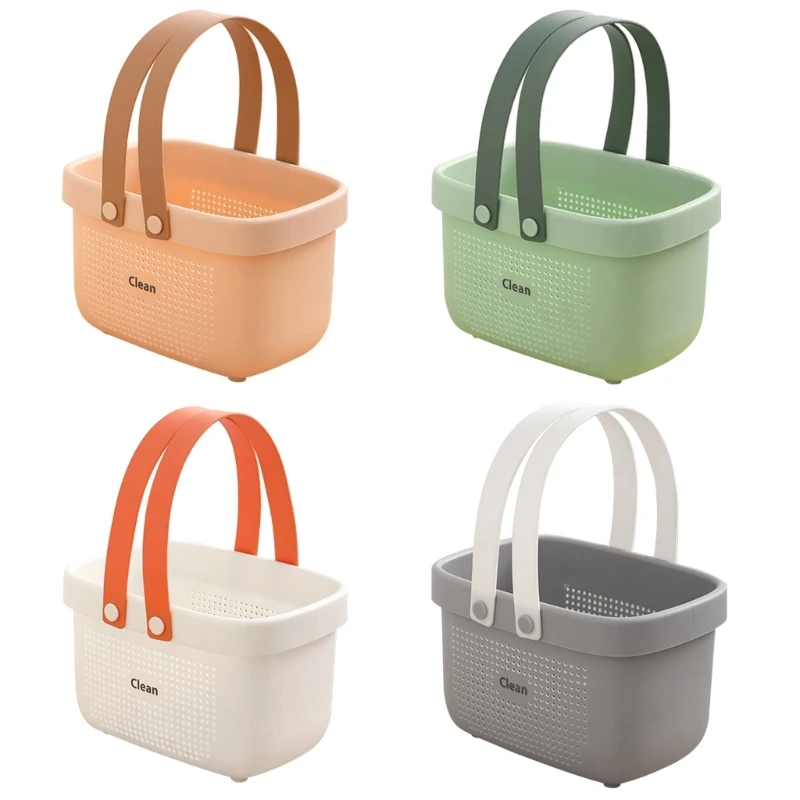 

Plastic Storage Organizer for Bathroom Kitchen Shampoo Body Bath Drain Basket