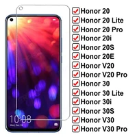 Full Protection Glass For Huawei Honor Lite 20E 20i 30i Tempered Screen Protector Honor View V20 V30 Pro Glass Film