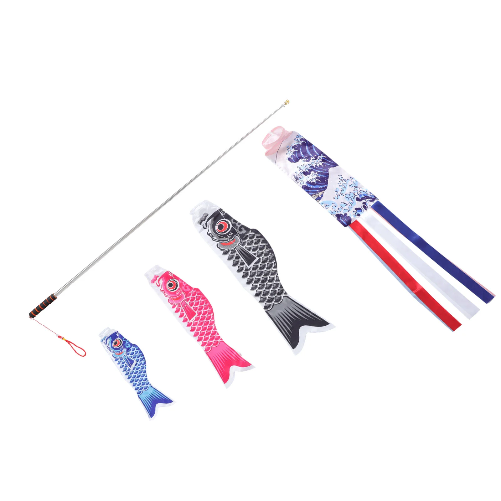 

1 Set Painted Decorations Shop Entrance Decorations Japanese Style Carp Flags Set