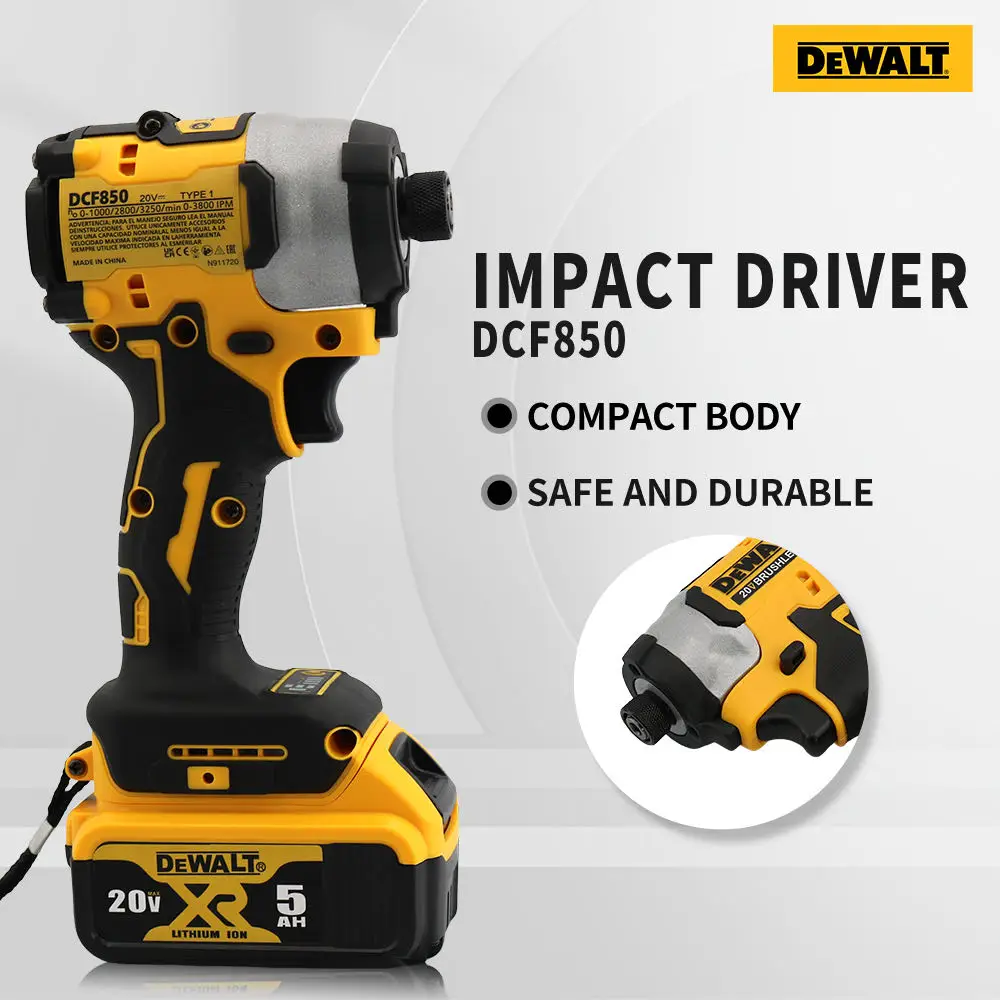 DEWALT DCF850 Ударный привод Электрический 20V Литиевый аккумулятор Безщеточный