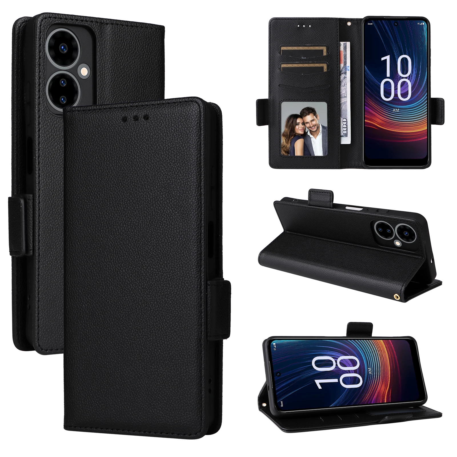 Чехол-кошелек с слотом для карт Boost Mobile Celero 5G 2024 кожаный противоударный чехол