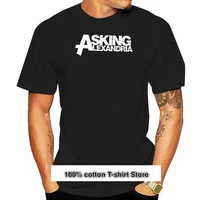 camiseta negra de manga corta con logo de alexandria para hombre ropa de talla s a 3xl de algod%c3%b3n talla grande nueva