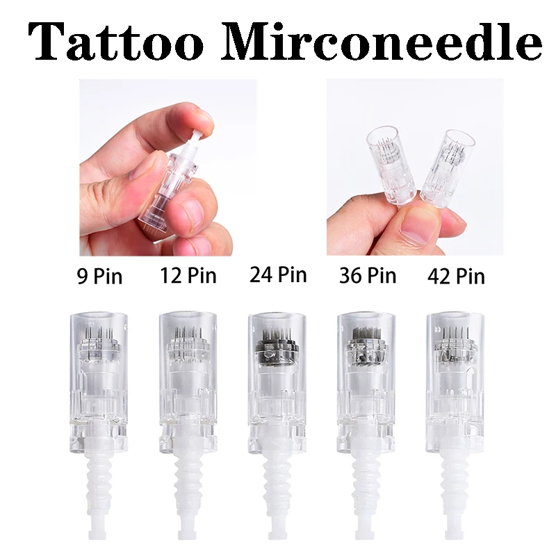 

10/20pcs Microneedling Cartridges Needles Nano Tattoo Spiral Buckle Needle Facial Beauty Microneedling Machine Skin Care Tool