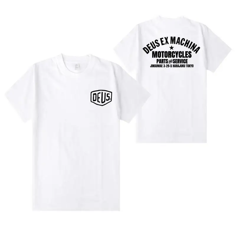 Y2K 2025 летняя новая модная футболка с короткими рукавами и надписью High Street DEUS EX MACHINA