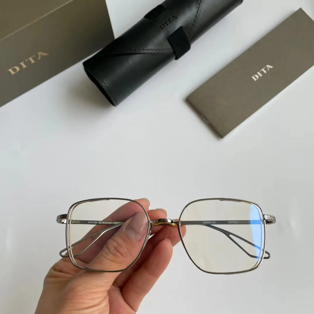 

American Brand DITA LINETO DTX-124 Style Classics Luxury Trend Men Eyeglasses UV400 Polaroid Transparent Lens Women Sun Glasses