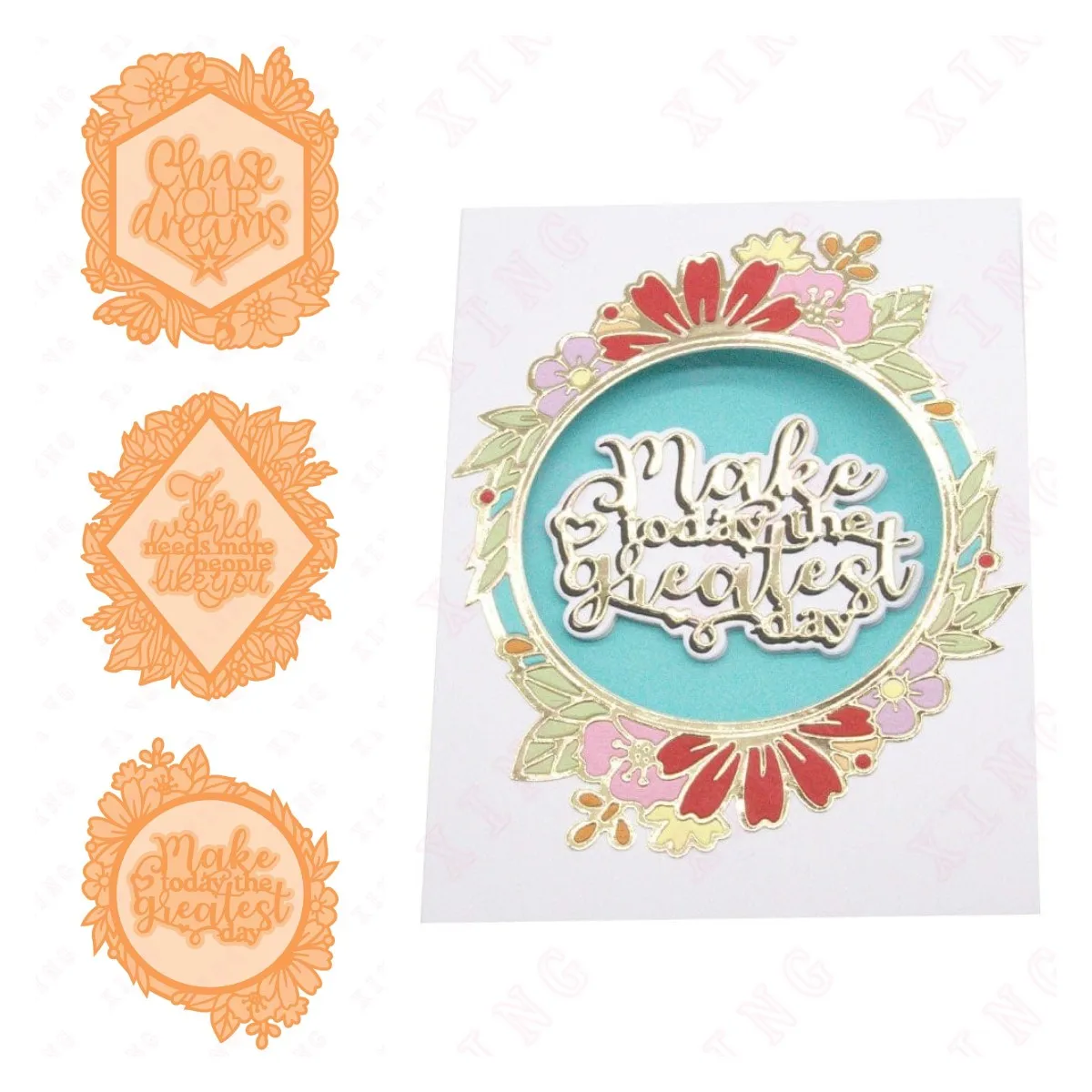 

2022 Christmas Arrival Metal Cutting Dies Scrapbook Album Decoration Embossing Mold New Diy Craft Hexagon Diamond Circle Die Set