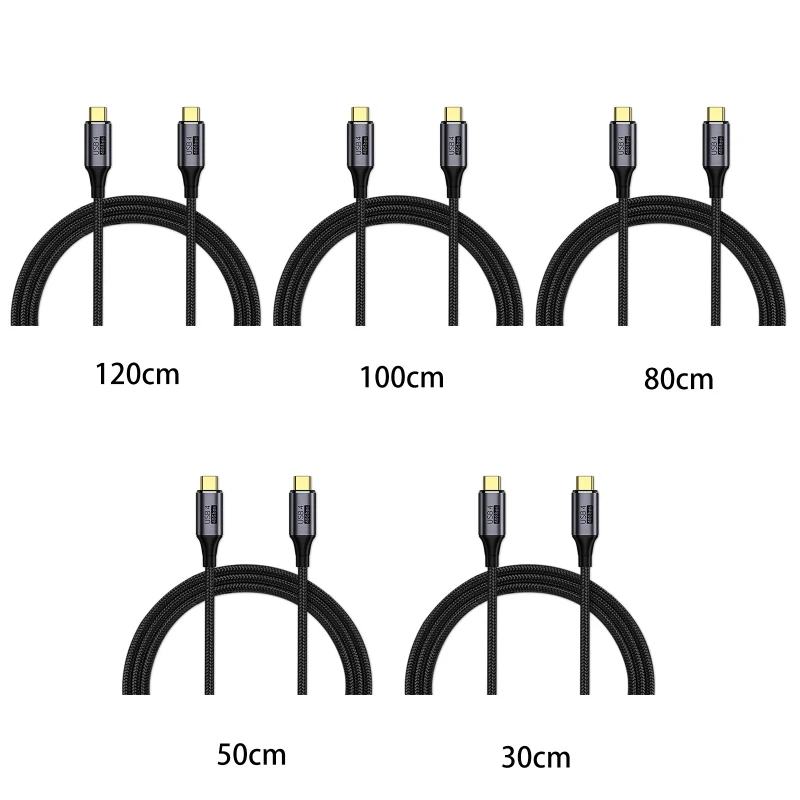 

Нейлоновый плетеный кабель Y1AE 100 Вт Type C папа-Type C папа USB C кабель для передачи данных для ноутбука