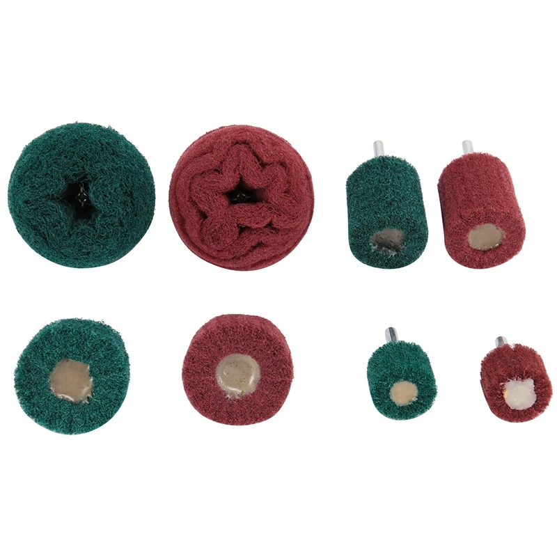 

8PCS Non Woven Abrasive Buffing Polishing Wheel Drill Attachment Set,Scouring Pads Power Scrubber Cleaning Kit