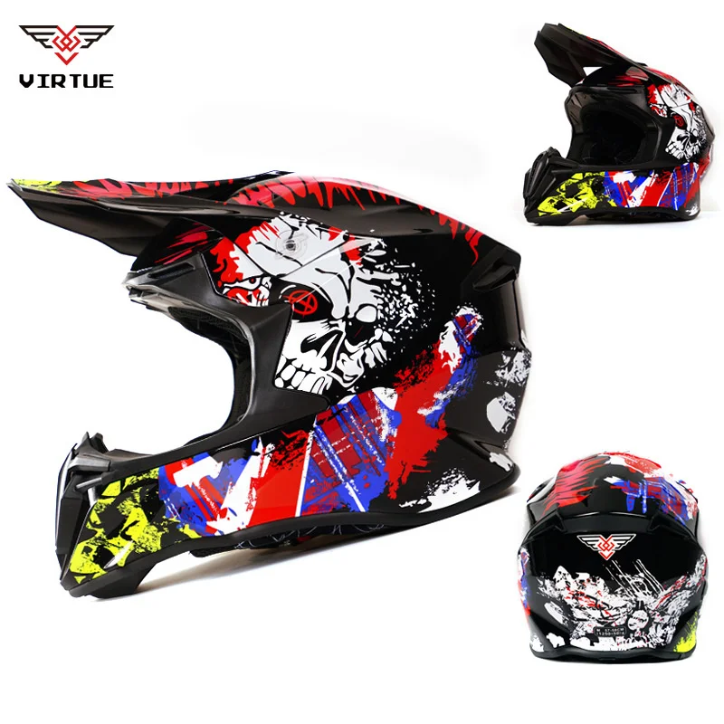 

DOT ECE Approved Motocross Adult Motocycle Helmet ATV SUV Downhill Mountain Bike DH Hood Helmet Cross Helm Capacetes For Man
