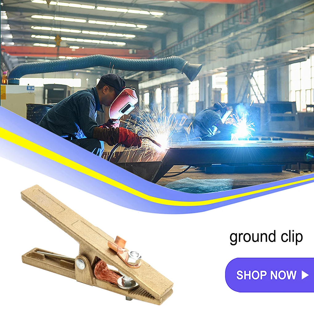 

300A Welding Portable A Shaped Ground Clamps Electrode Holder Manual Welder Anti-slip Earth Clips Replacing Part