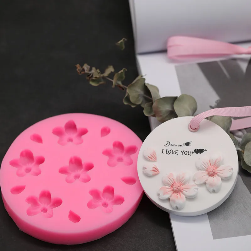 

Cherry Blossoms Silicone Mould Aromatherapy Silicone Mold Car Wardrobe Window Listing Mini Decorative Flower Plaster