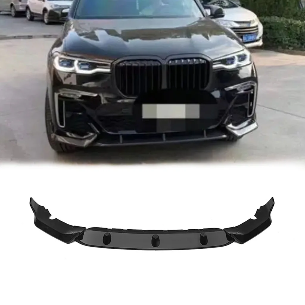

Для BMW G07 X7 M Sport 2019 2020 2021 2022, спойлер на передний бампер, нижний комплект кузова, диффузор, сплиттер, тюнинг, глянцевый черный