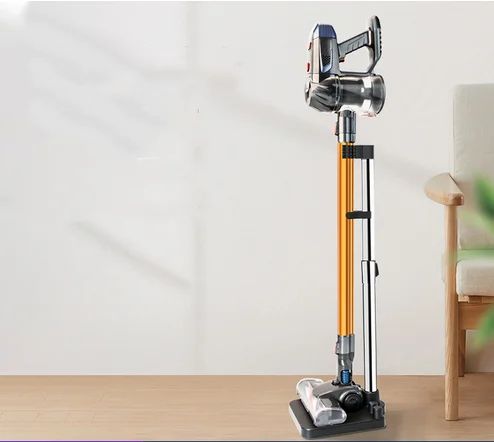 

Vacuum cleaner support hanger accessories without perforated living room storage rack fixed rack ground suction cup support