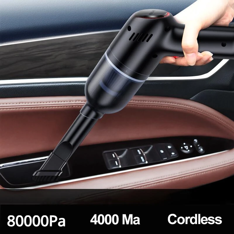 

80000Pa Wireless Car Vacuum Cleaner High Power Strong Suction Cordless Handheld Auto Vacuum Home & Car Dual Use Mini Cleaner
