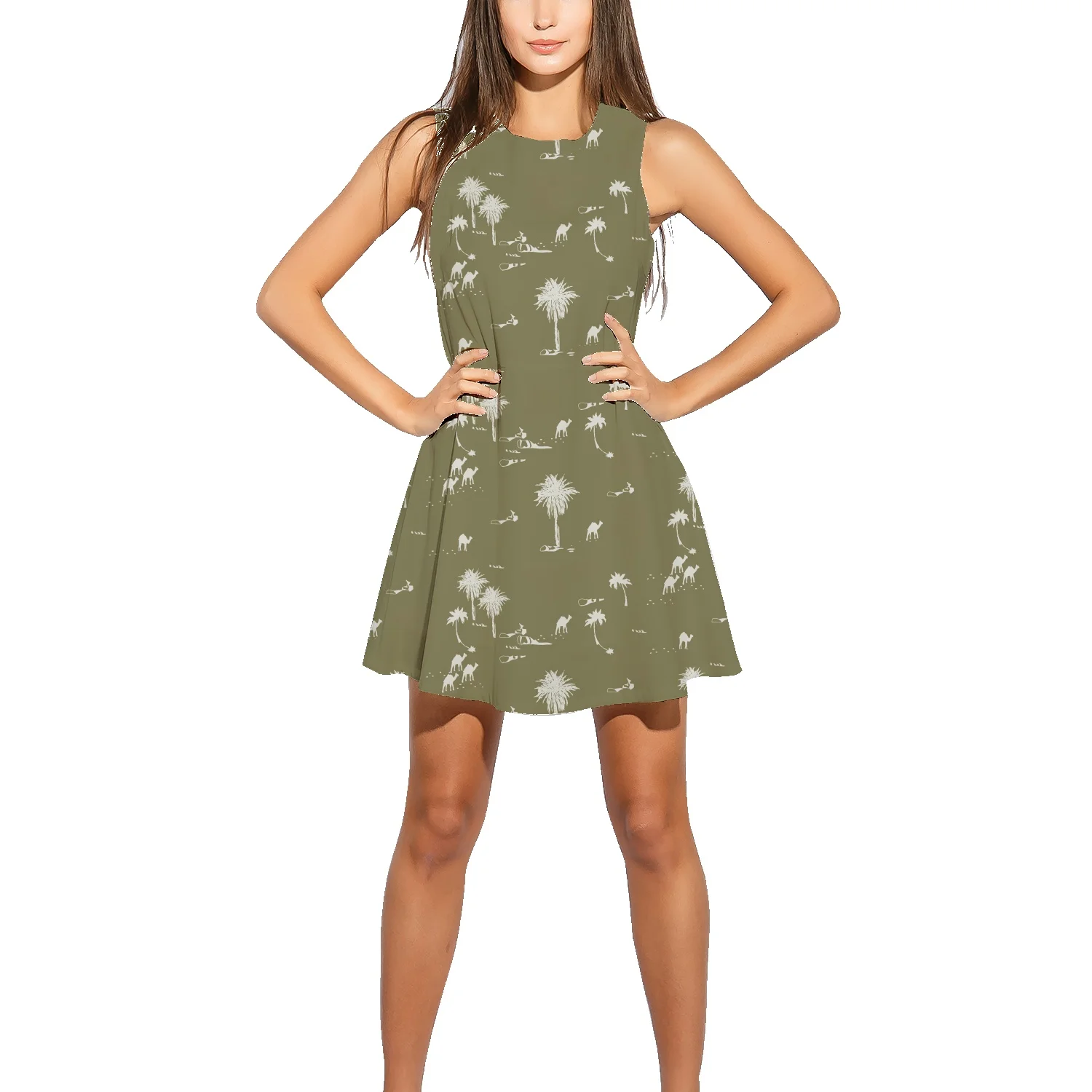 

Женское платье-жилет без рукавов, универсальное прямое платье с цветочным принтом розы, лето 2022