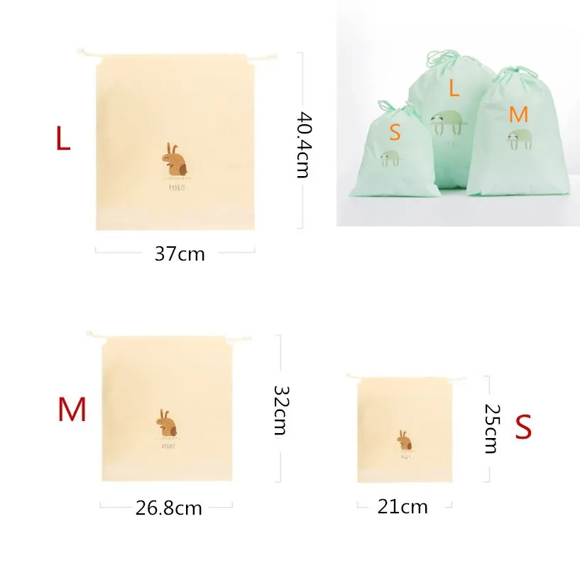 

1pc Cute Waterproof Swimming Drawstring Storage Bag Clothes Underwear Shoes Travel Toiletries Cosmetic Cotton Organizer Pouch