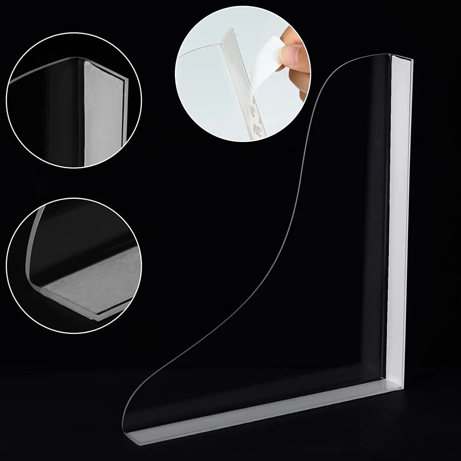 

2 Pieces Bathtub edge guards Arcylic Tub corners guard for Restroom Kitchen