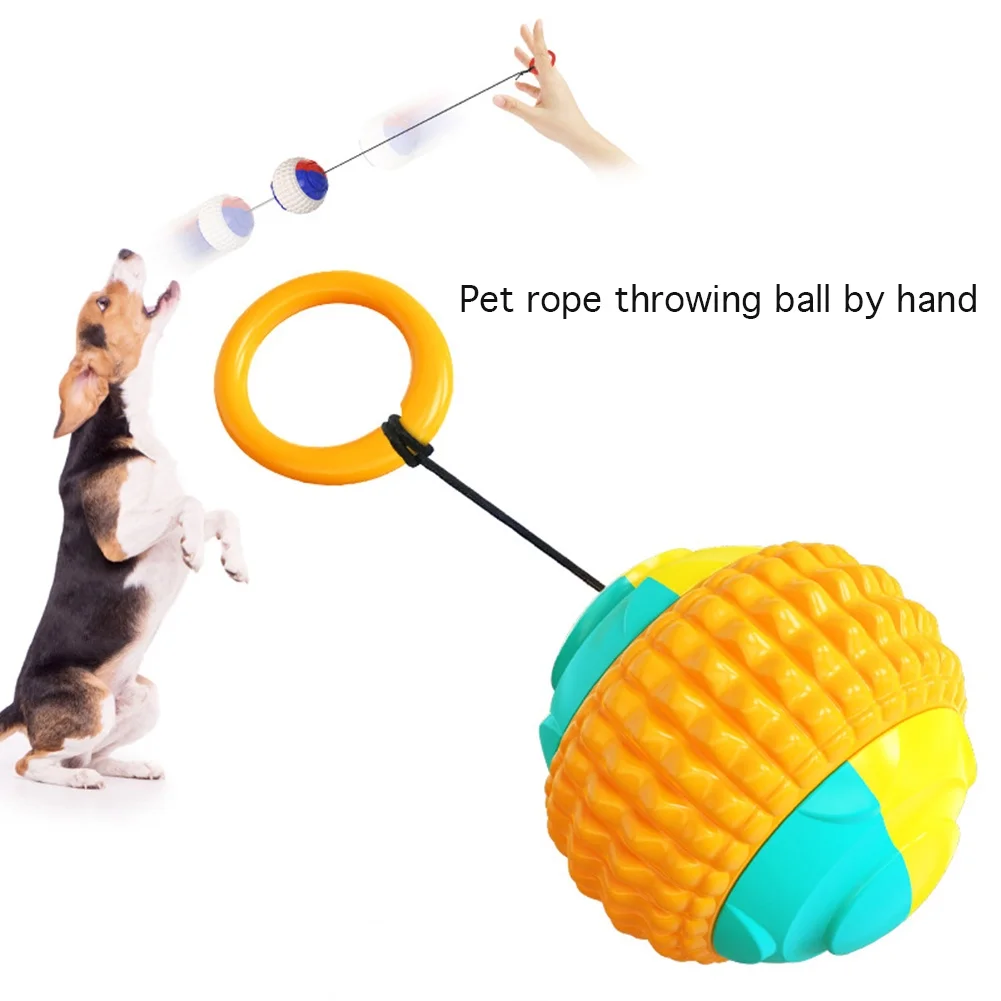 

Puppy Interactive Round Toy Dog Elastic Pull Rope Hand Throwing Toy Anxiety Relief Retractable Drawstring Instrument