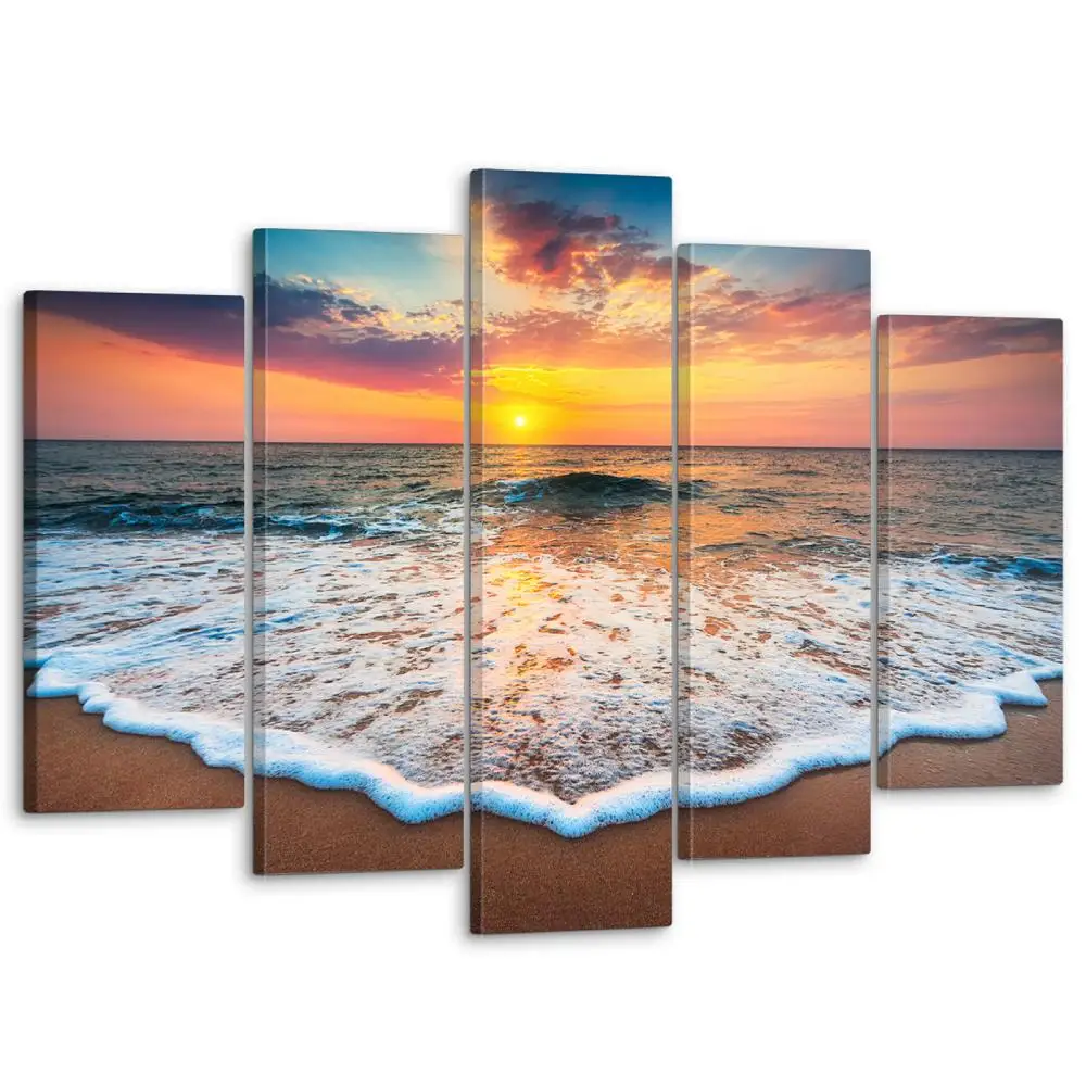 Модуль Дом Модульная картина для интерьера / Картина на стену &quotМорская волна&quot