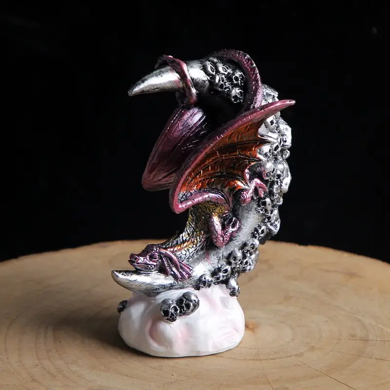 

Dragon Figurines Skull Moonlight Style Dragon Statue Collectible Fantasy Dragon Figurine Statue Décor Garden Dragon Statue For