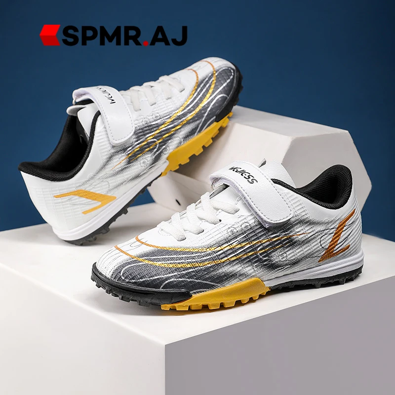 

Men Soccer Shoes Adult Kids High Ankle Football Boots Cleats Grass Training Sport Footwear 2020 Men‘s Sneakers