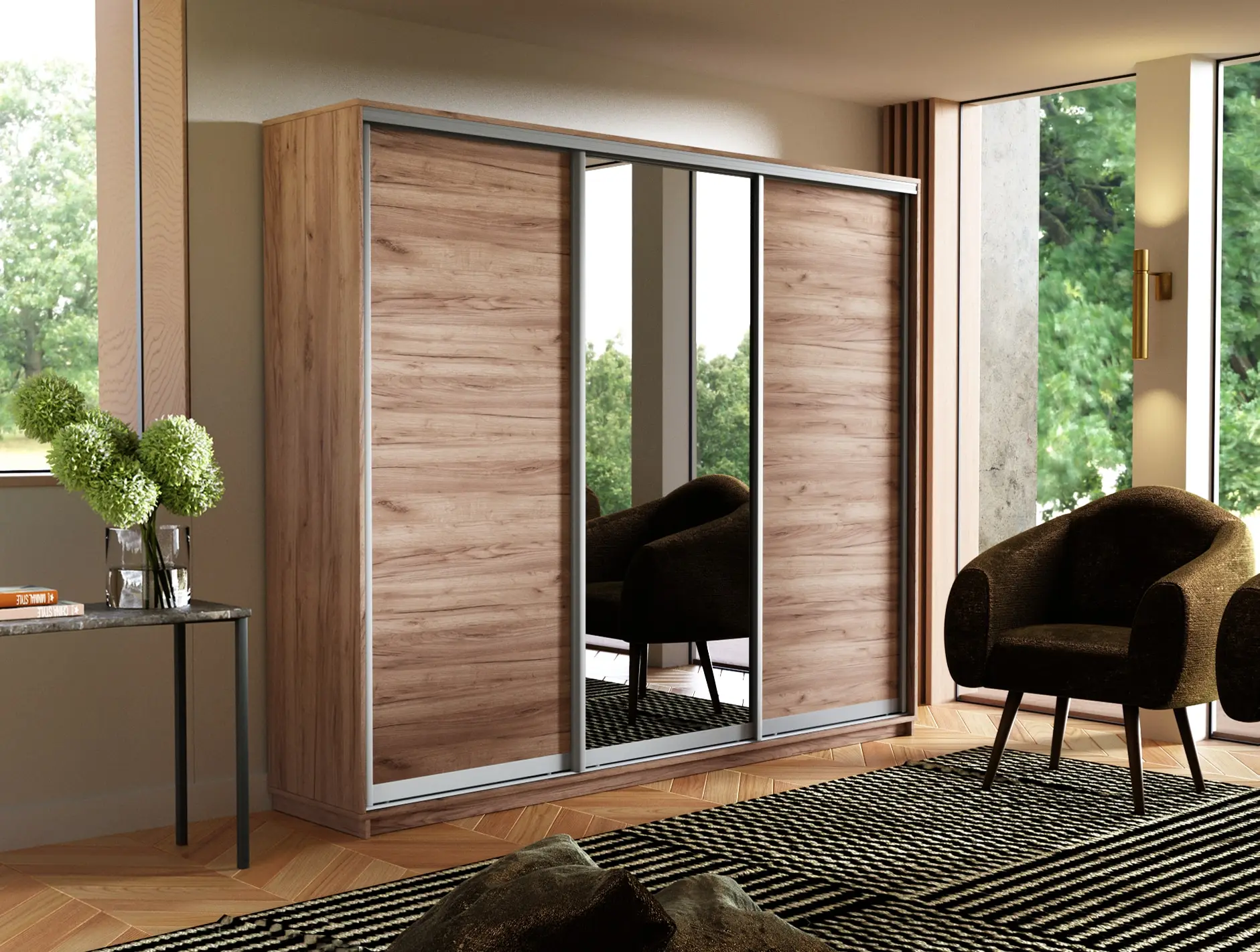 Шкаф-купе Медиум 1 зеркало 180х45х220