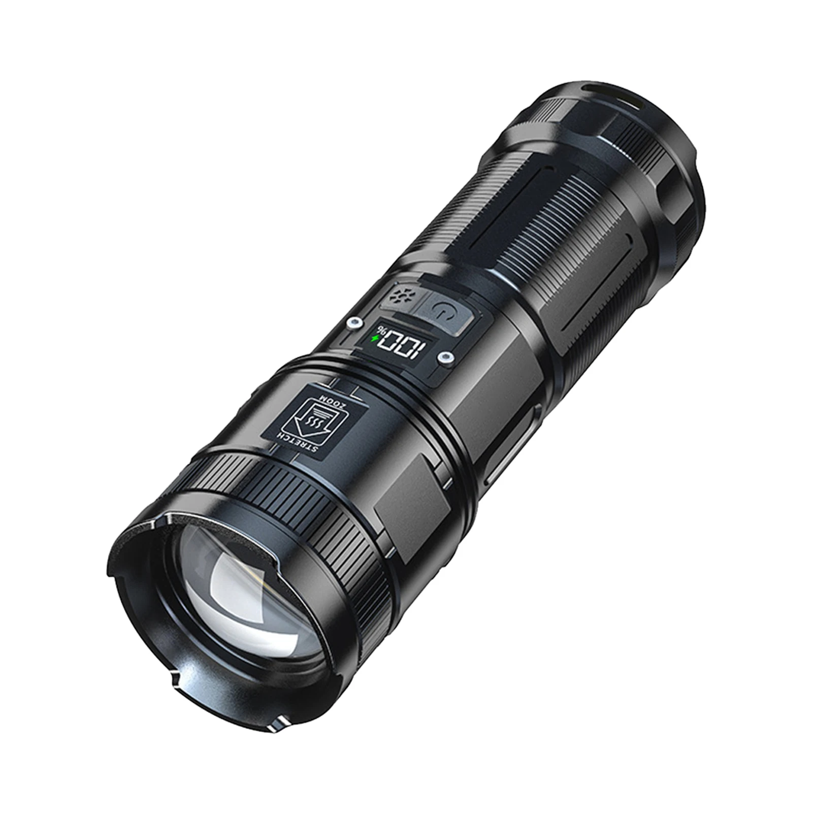

Mini Portable Strong Light Flashlight Zoomable Aluminum Alloy Shell Flashlight for Camping Hiking Running