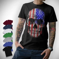 hot rod biker stars stripes american flag skull t shirt summer cotton short sleeve o neck mens t shirt new s 3xl