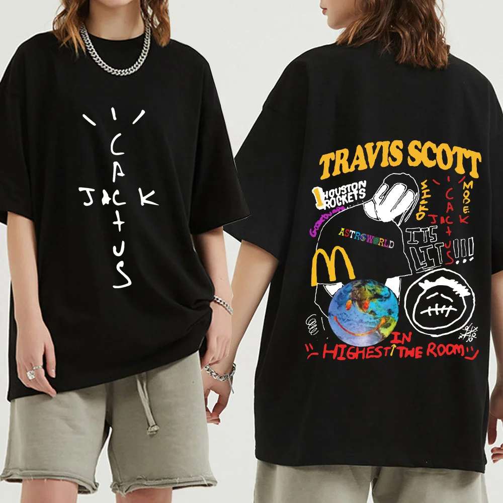 

Travis Scott Cactus Jack Astroworld You Were Here Tour Hip Hop T Shirts Quality Cotton T-shirt Short Sleeves TShirt Tops
