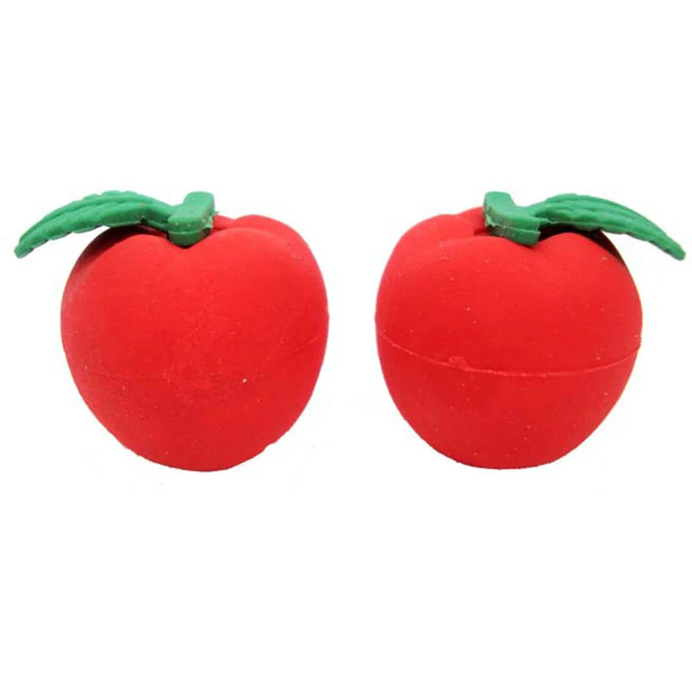 

50pcs Eraser Stylish Fashion Attractive Erasers Creative Erasers Red Apple Erasers