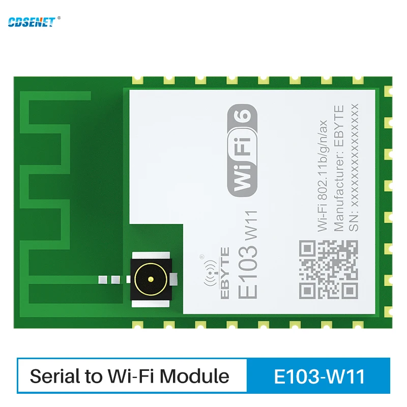 

WIFI6 BLE5.1 модуль CDSENET E103-W11 AT команда высокая скорость передачи данных Прозрачная передача MQTT OTA небольшой последовательный порт