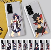 fhnblj kill la kill phone case for samsung a51 a52 a71 a12 for redmi 7 9 9a for huawei honor8x 10i clear case