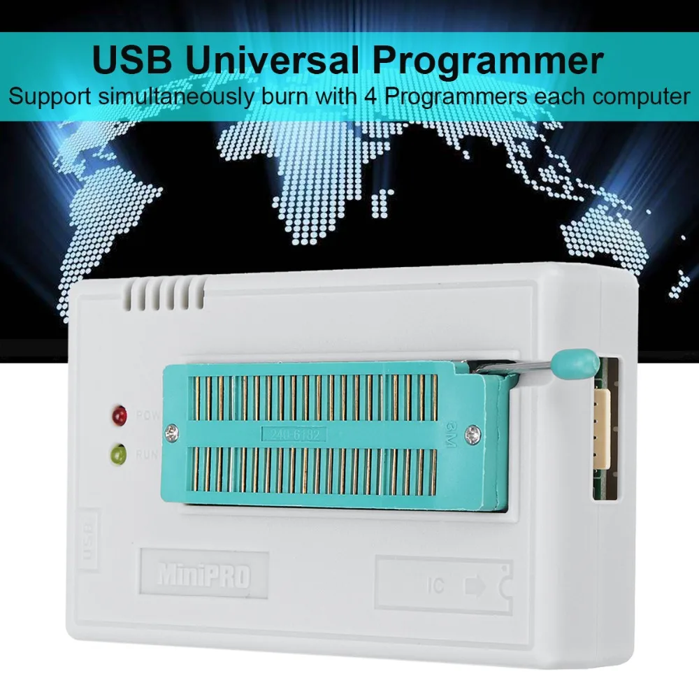 

TL866II Plus Universal USB MiniPro USB Programmer for 15000+IC SPI Flash NAND EEPROM MCU PIC AVR