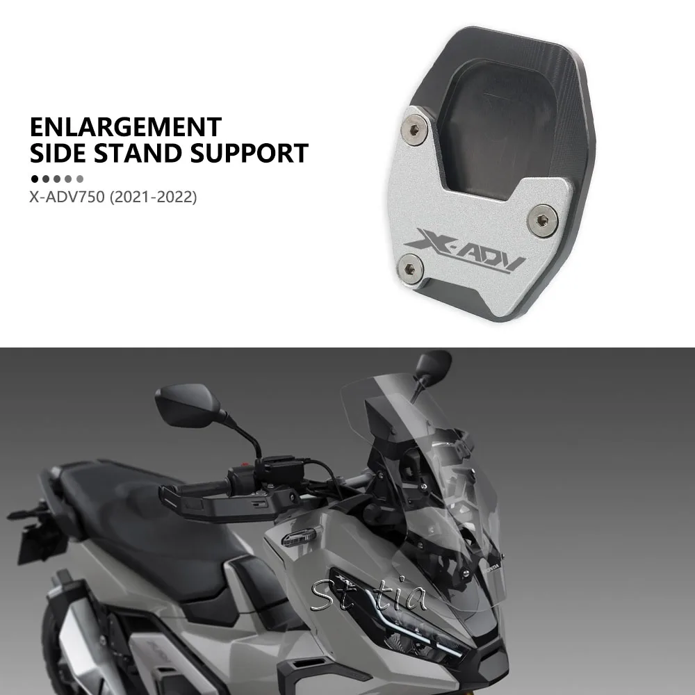

New For HONDA X-ADV750 XADV750 XADV 750 X-ADV 750 2021 2022 Motorcycle CNC Kickstand Sidestand Stand Extension Enlarger Pad