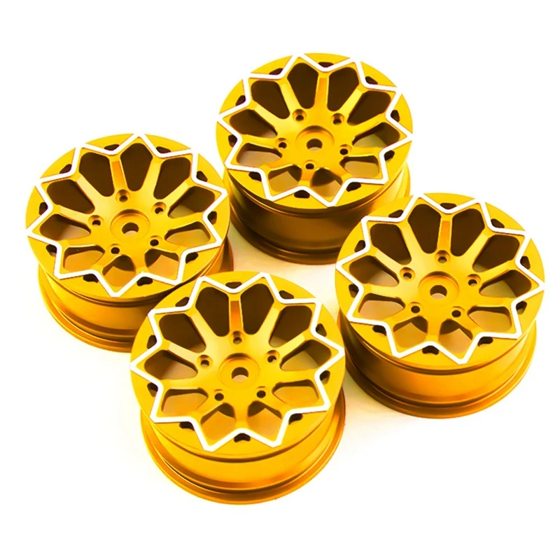 

4Pcs Metal 10 Spoke 52MM Wheel Rim For 1/10 RC On-Road Drift Car Traxxas HSP Tamiya HPI Kyosho Redcat SAKURA Parts