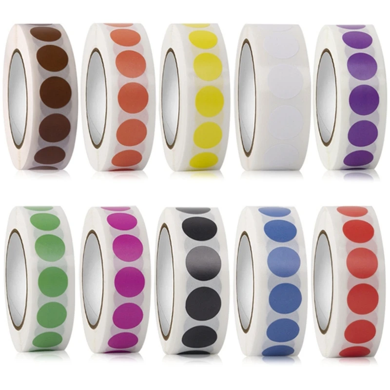 1000 шт. 13 мм красочная точечная наклейка самоклеящаяся круглая этикетка для