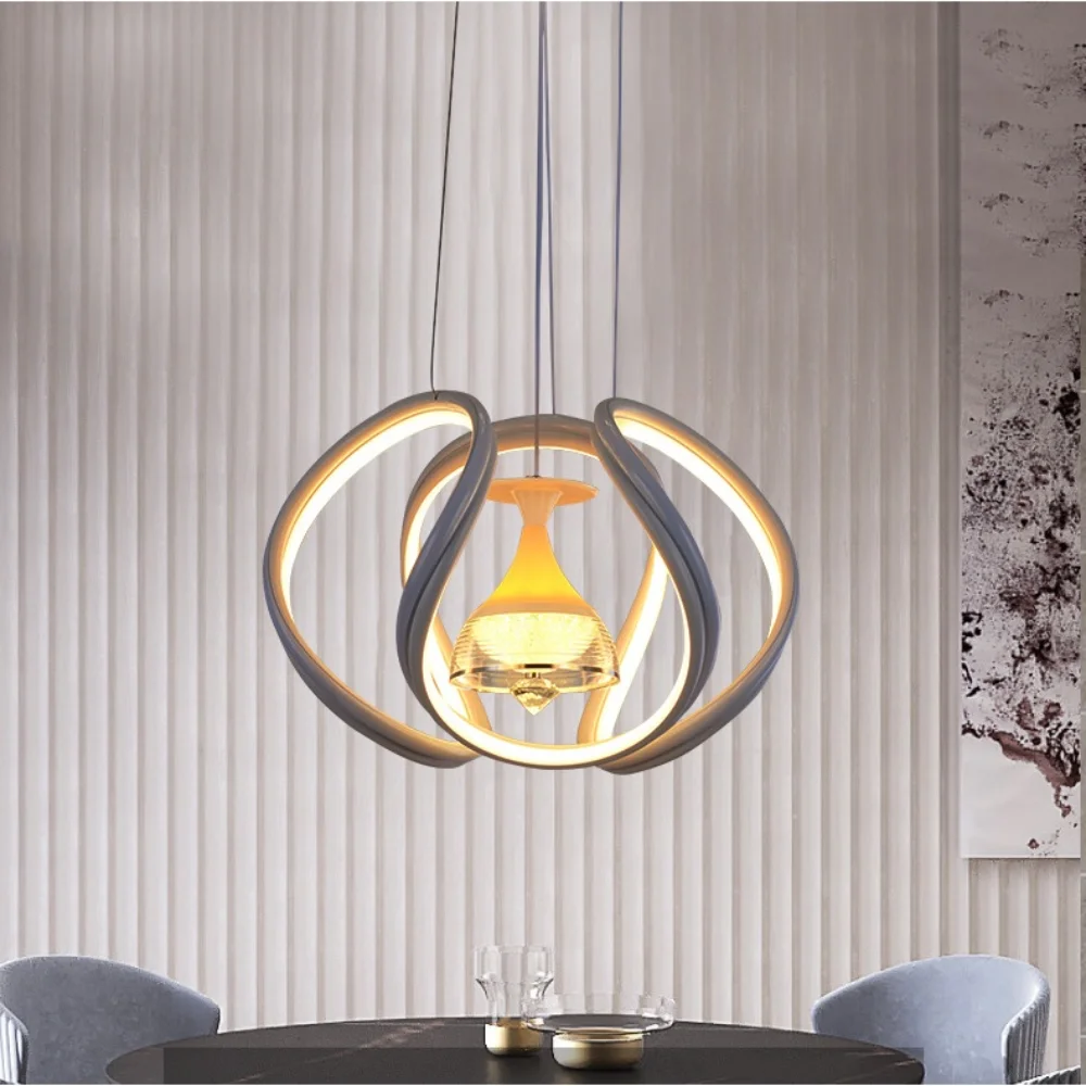 

LED pendant lamp Nordic Simple Dining Six Dimmable lights Creative Personality Restaurant Living Room Bar Lamps lamps for living