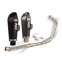 motorcycle full exhaust system escape modified middle link pipe db killer muffler 51mm slip on for yamaha yzf r25 14 22 r3 15 22