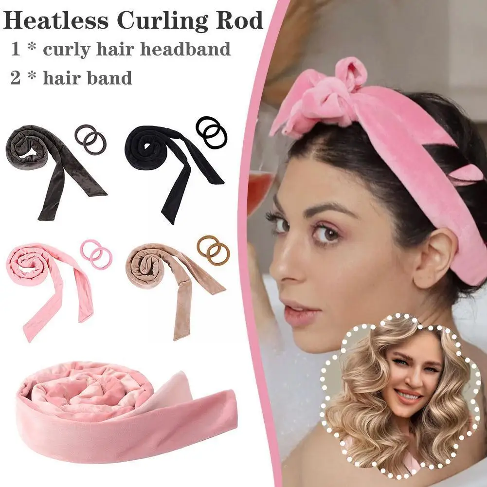 

Lazy Heatless Curling Rod Curls Ribbon Hair Curler Soft Hair Sleeping Formers Soft Soft Hair DIY Wave Tools Styling Rollers I5G1